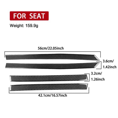 4pcs/Set Carbon Fiber Car Door Panel Decorative Sticker for SEAT Leon 2005-2012, Left and Right Driver(Black) - Car Interior Mouldings by buy2fix | Online Shopping UK | buy2fix