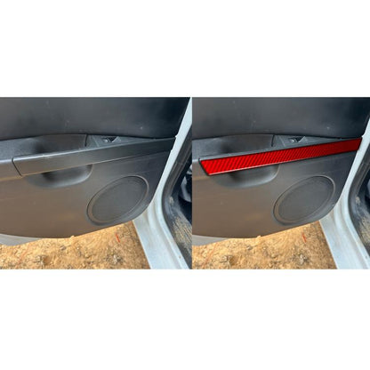 4pcs/Set Carbon Fiber Car Door Panel Decorative Sticker for SEAT Leon 2005-2012, Left and Right Driver(Red) - Car Interior Mouldings by buy2fix | Online Shopping UK | buy2fix