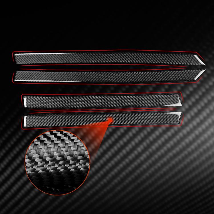 4pcs/Set Carbon Fiber Car Door Panel Decorative Sticker for SEAT Leon 2005-2012, Left and Right Driver(Black) - Car Interior Mouldings by buy2fix | Online Shopping UK | buy2fix