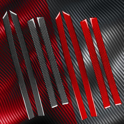 4pcs/Set Carbon Fiber Car Door Panel Decorative Sticker for SEAT Leon 2005-2012, Left and Right Driver(Black) - Car Interior Mouldings by buy2fix | Online Shopping UK | buy2fix