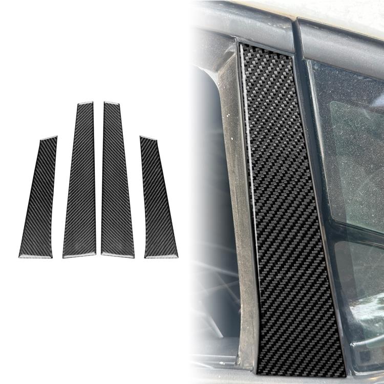 4pcs/Set Carbon Fiber Car B Pillar Decorative Sticker for SEAT Leon 2005-2012, Drop Glue Style, Left and Right Driver(Black) - Car Interior Mouldings by buy2fix | Online Shopping UK | buy2fix