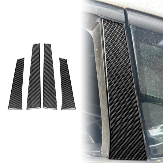 4pcs/Set Carbon Fiber Car B Pillar Decorative Sticker for SEAT Leon 2005-2012, Drop Glue Style, Left and Right Driver(Black) - Car Interior Mouldings by buy2fix | Online Shopping UK | buy2fix