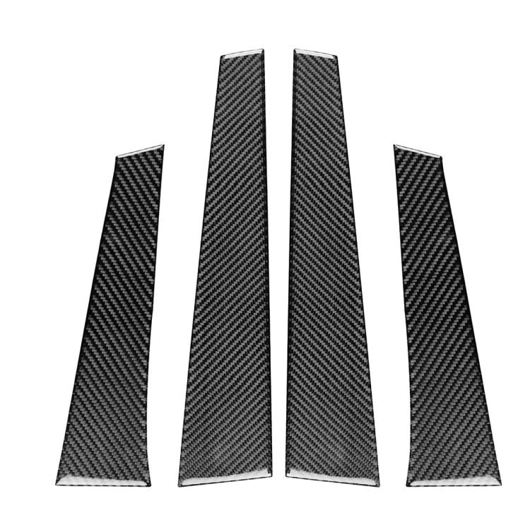 4pcs/Set Carbon Fiber Car B Pillar Decorative Sticker for SEAT Leon 2005-2012, Drop Glue Style, Left and Right Driver(Black) - Car Interior Mouldings by buy2fix | Online Shopping UK | buy2fix
