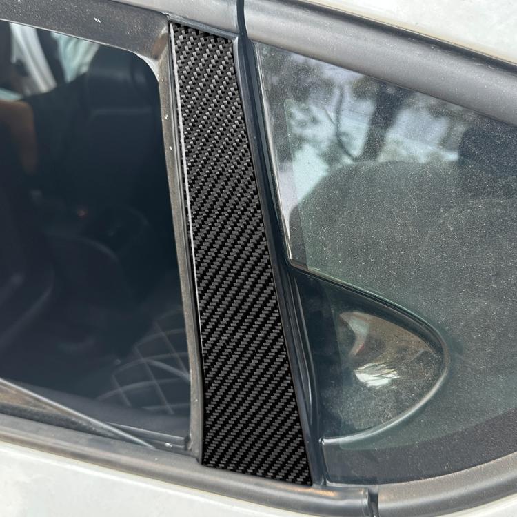 4pcs/Set Carbon Fiber Car B Pillar Decorative Sticker for SEAT Leon 2005-2012, Drop Glue Style, Left and Right Driver(Black) - Car Interior Mouldings by buy2fix | Online Shopping UK | buy2fix