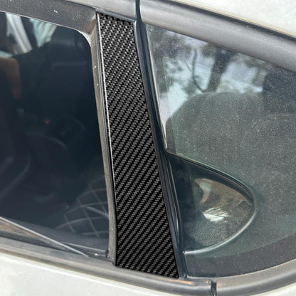 4pcs/Set Carbon Fiber Car B Pillar Decorative Sticker for SEAT Leon 2005-2012, Drop Glue Style, Left and Right Driver(Black) - Car Interior Mouldings by buy2fix | Online Shopping UK | buy2fix