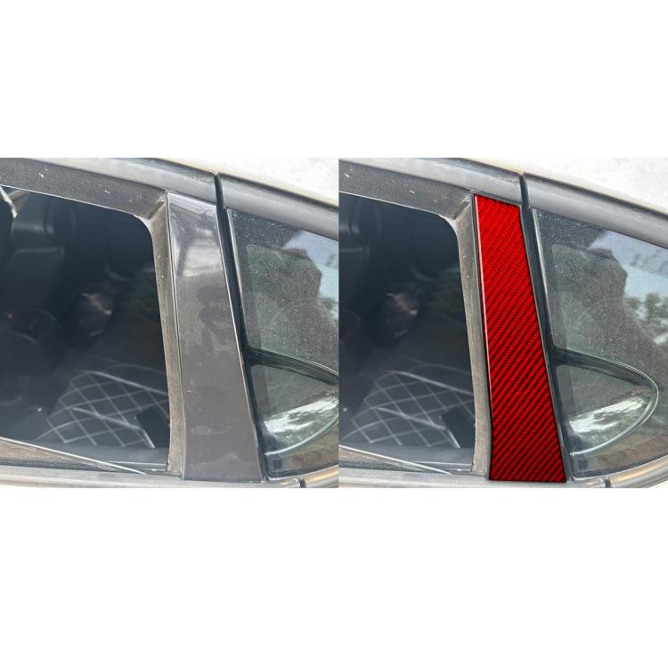 4pcs/Set Carbon Fiber Car B Pillar Decorative Sticker for SEAT Leon 2005-2012, Drop Glue Style, Left and Right Driver(Red) - Car Interior Mouldings by buy2fix | Online Shopping UK | buy2fix