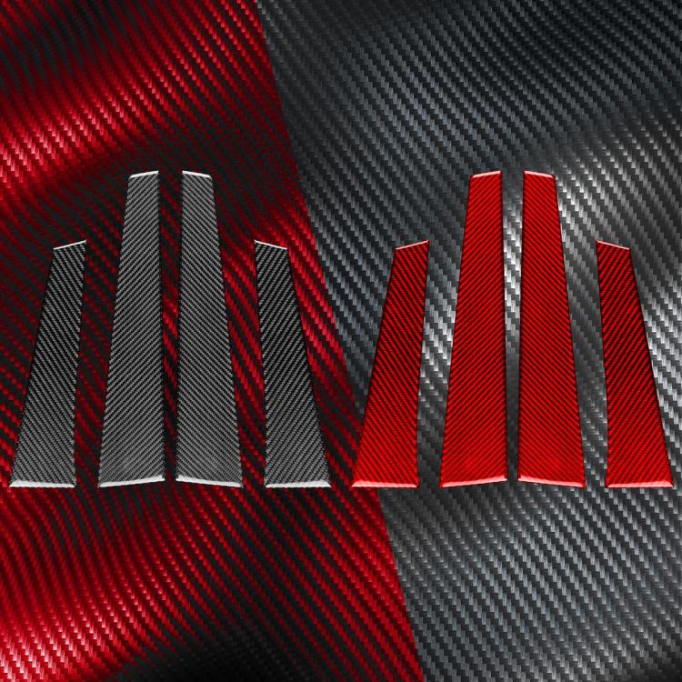 4pcs/Set Carbon Fiber Car B Pillar Decorative Sticker for SEAT Leon 2005-2012, Drop Glue Style, Left and Right Driver(Red) - Car Interior Mouldings by buy2fix | Online Shopping UK | buy2fix