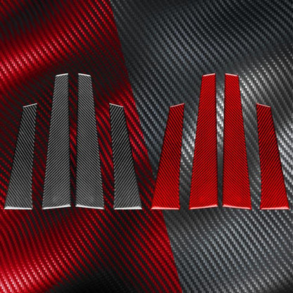 4pcs/Set Carbon Fiber Car B Pillar Decorative Sticker for SEAT Leon 2005-2012, Drop Glue Style, Left and Right Driver(Red) - Car Interior Mouldings by buy2fix | Online Shopping UK | buy2fix