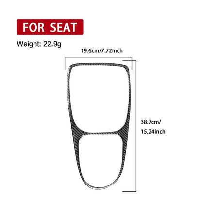 Carbon Fiber Car Gear Shift Frame Decorative Sticker for SEAT Leon 2005-2012, Left and Right Driver(Black) - Car Interior Mouldings by buy2fix | Online Shopping UK | buy2fix