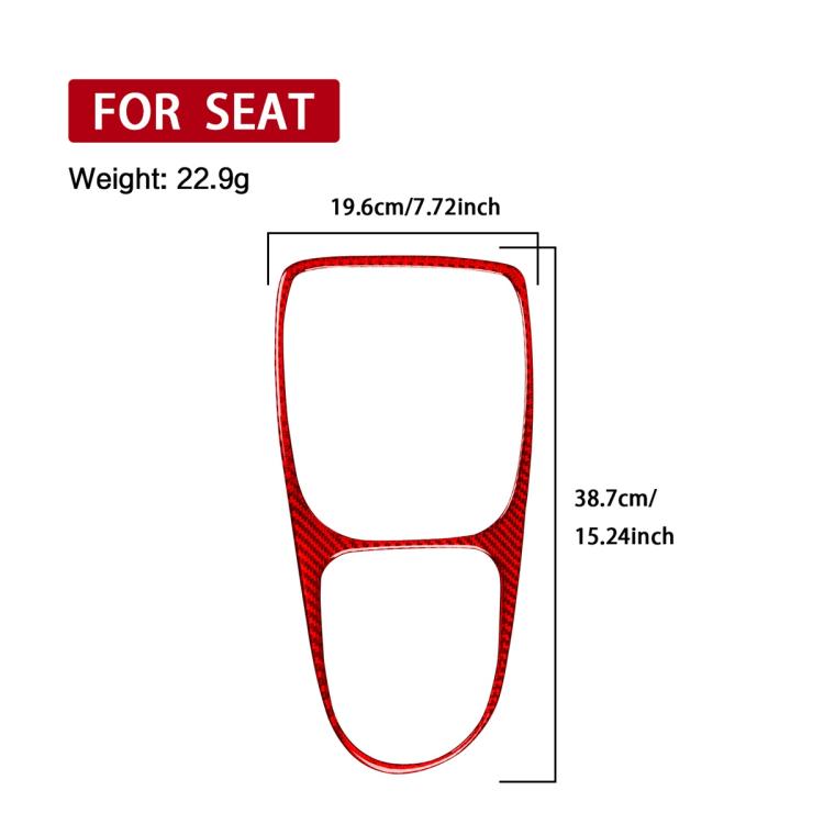 Carbon Fiber Car Gear Shift Frame Decorative Sticker for SEAT Leon 2005-2012, Left and Right Driver(Red) - Car Interior Mouldings by buy2fix | Online Shopping UK | buy2fix