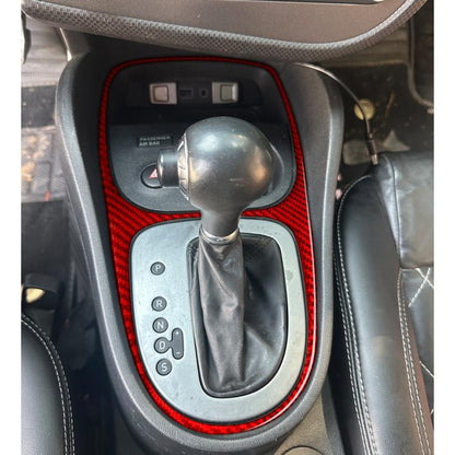 Carbon Fiber Car Gear Shift Frame Decorative Sticker for SEAT Leon 2005-2012, Left and Right Driver(Red) - Car Interior Mouldings by buy2fix | Online Shopping UK | buy2fix