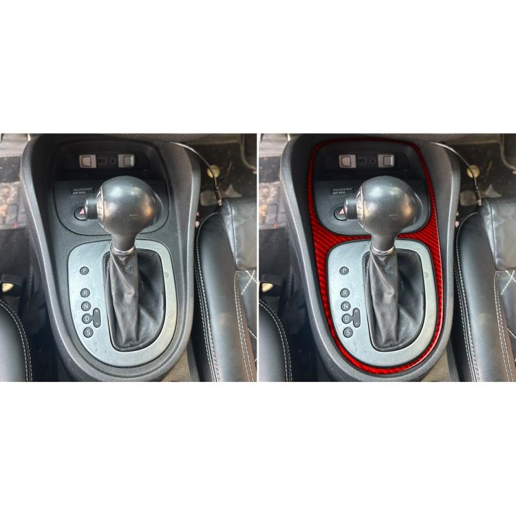 Carbon Fiber Car Gear Shift Frame Decorative Sticker for SEAT Leon 2005-2012, Left and Right Driver(Red) - Car Interior Mouldings by buy2fix | Online Shopping UK | buy2fix