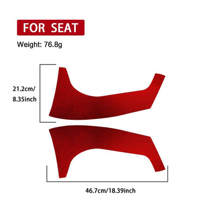 2pcs/Set Carbon Fiber Car Rear Windshield Decorative Sticker for SEAT Leon 2005-2012, Carbon Sheet Style, Left and Right Driver(Red) - Car Interior Mouldings by buy2fix | Online Shopping UK | buy2fix