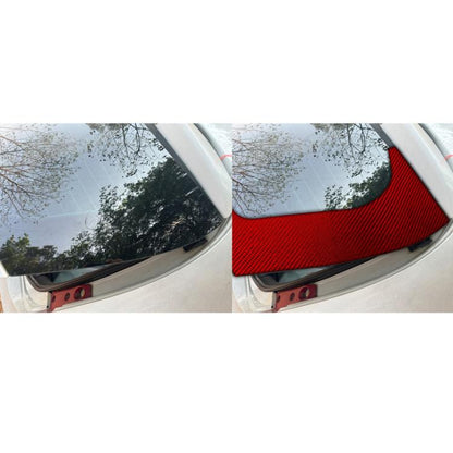 2pcs/Set Carbon Fiber Car Rear Windshield Decorative Sticker for SEAT Leon 2005-2012, Carbon Sheet Style, Left and Right Driver(Red) - Car Interior Mouldings by buy2fix | Online Shopping UK | buy2fix