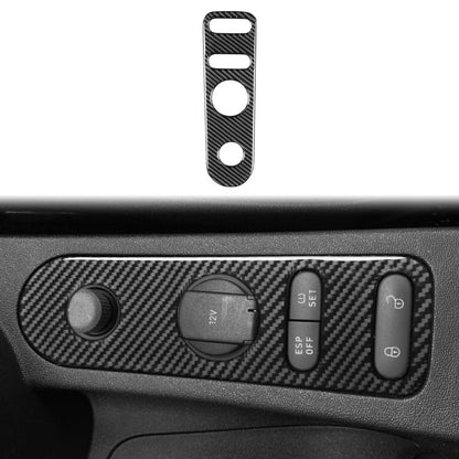 Carbon Fiber Car Rear Mirror Adjustment Panel B Decorative Sticker for SEAT Leon 2005-2012, Left and Right Driver(Black) - Car Interior Mouldings by buy2fix | Online Shopping UK | buy2fix