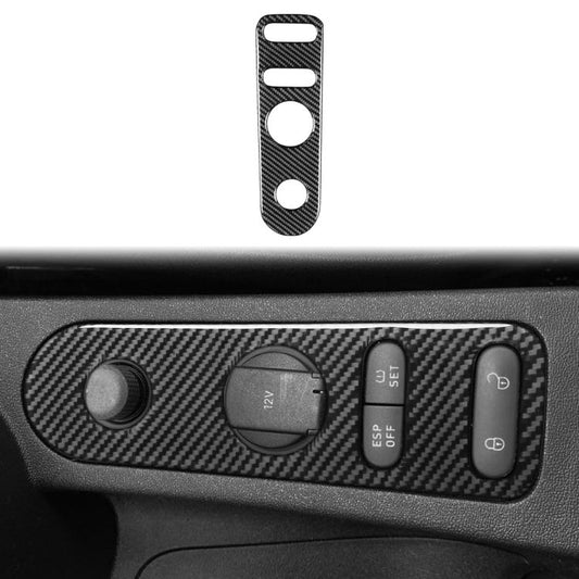 Carbon Fiber Car Rear Mirror Adjustment Panel B Decorative Sticker for SEAT Leon 2005-2012, Left and Right Driver(Black) - Car Interior Mouldings by buy2fix | Online Shopping UK | buy2fix