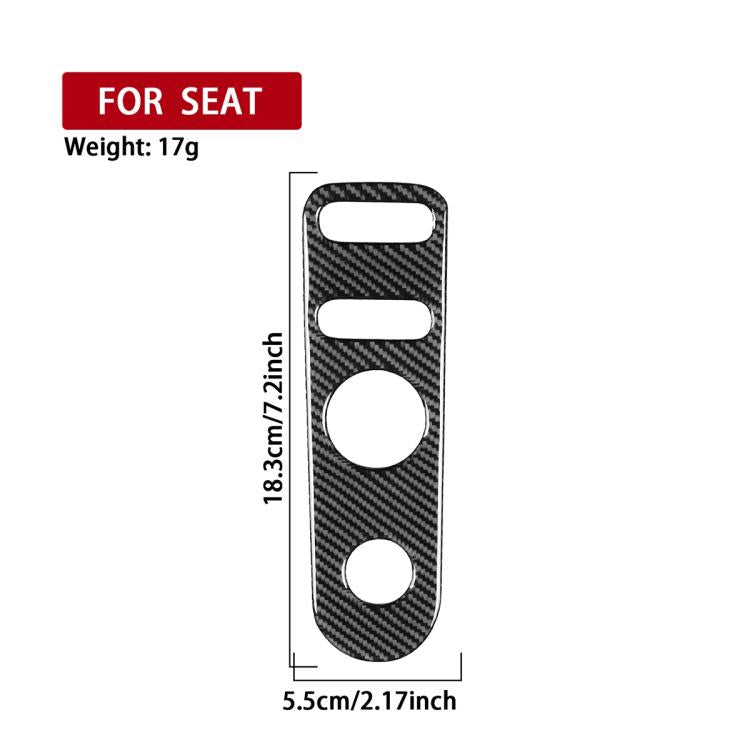 Carbon Fiber Car Rear Mirror Adjustment Panel B Decorative Sticker for SEAT Leon 2005-2012, Left and Right Driver(Black) - Car Interior Mouldings by buy2fix | Online Shopping UK | buy2fix