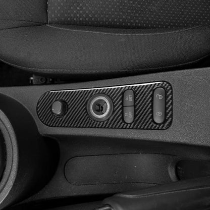 Carbon Fiber Car Rear Mirror Adjustment Panel B Decorative Sticker for SEAT Leon 2005-2012, Left and Right Driver(Black) - Car Interior Mouldings by buy2fix | Online Shopping UK | buy2fix