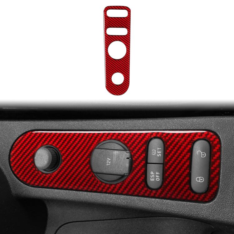 Carbon Fiber Car Rear Mirror Adjustment Panel B Decorative Sticker for SEAT Leon 2005-2012, Left and Right Driver(Red) - Car Interior Mouldings by buy2fix | Online Shopping UK | buy2fix