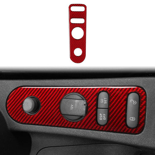 Carbon Fiber Car Rear Mirror Adjustment Panel B Decorative Sticker for SEAT Leon 2005-2012, Left and Right Driver(Red) - Car Interior Mouldings by buy2fix | Online Shopping UK | buy2fix