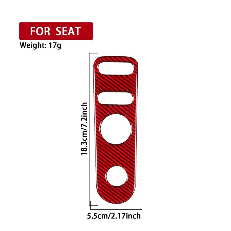 Carbon Fiber Car Rear Mirror Adjustment Panel B Decorative Sticker for SEAT Leon 2005-2012, Left and Right Driver(Red) - Car Interior Mouldings by buy2fix | Online Shopping UK | buy2fix