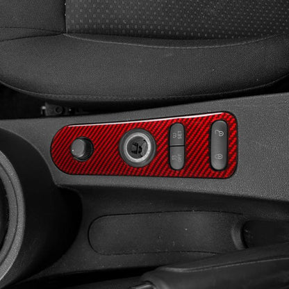 Carbon Fiber Car Rear Mirror Adjustment Panel B Decorative Sticker for SEAT Leon 2005-2012, Left and Right Driver(Red) - Car Interior Mouldings by buy2fix | Online Shopping UK | buy2fix