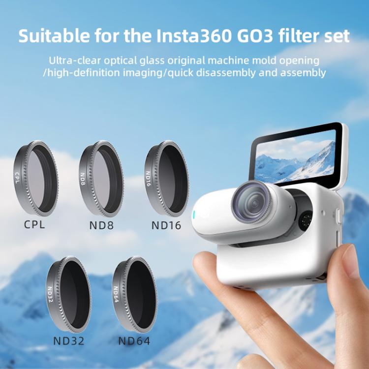 For Insta360 GO 3 Camera Lens Filter, Filter:ND8 - Len Accessories by buy2fix | Online Shopping UK | buy2fix