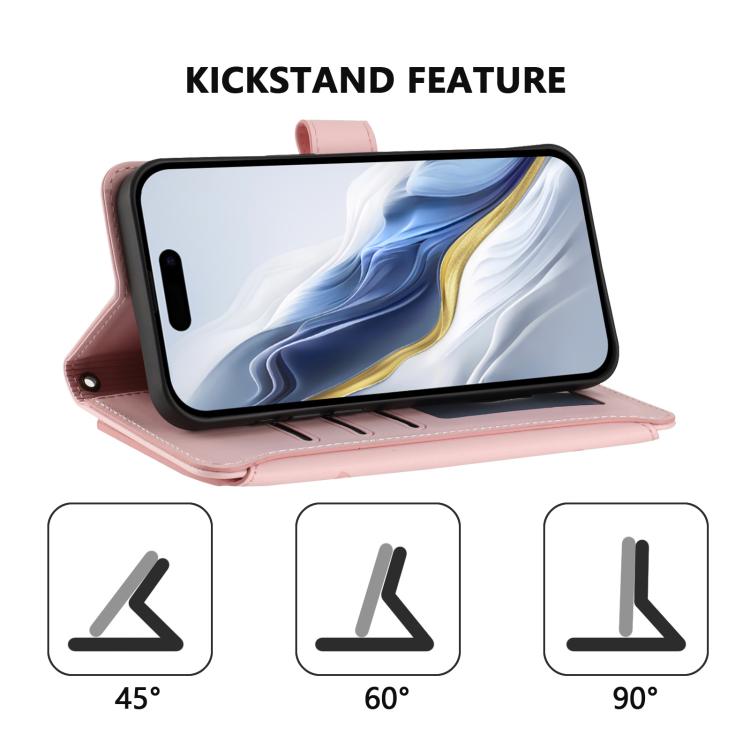 For iPhone Air Butterfly Love Flower Multi-card Zipper Wallet Leather Phone Case(Pink) - iPhone Air Cases by buy2fix | Online Shopping UK | buy2fix