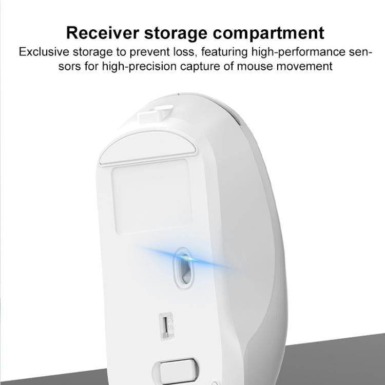 ZGA Sky Drill Dual Modes 2.4G BT5.0 Wireless Mouse(White) - Wireless Mice by ZGA | Online Shopping UK | buy2fix