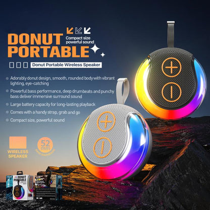 WK WD-10 Donut Portable Wireless Bluetooth Speaker(White) - Desktop Speaker by WK | Online Shopping UK | buy2fix