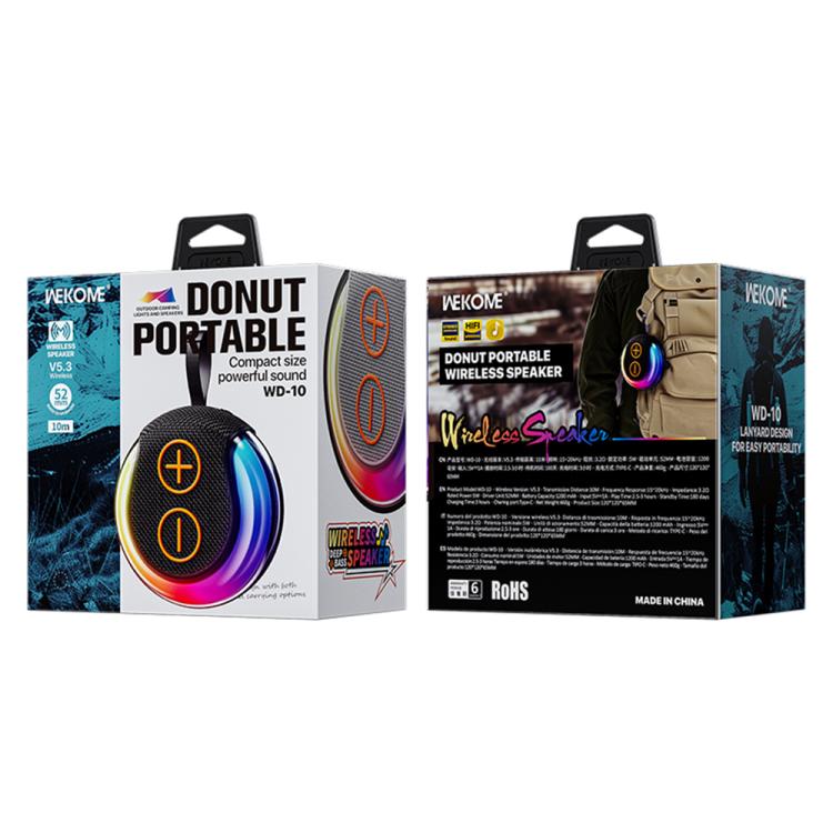WK WD-10 Donut Portable Wireless Bluetooth Speaker(White) - Desktop Speaker by WK | Online Shopping UK | buy2fix