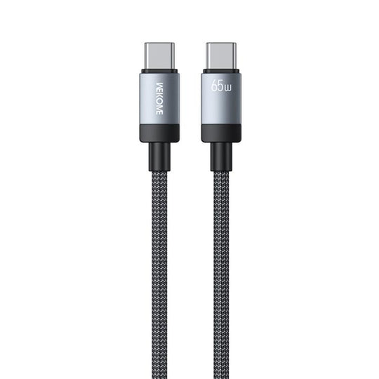 WK WDC-98 Kingkong Ruike Series 65W USB-C / Type-C to USB-C / Type-C Braided Charging Data Cable, Length: 1m(Black)