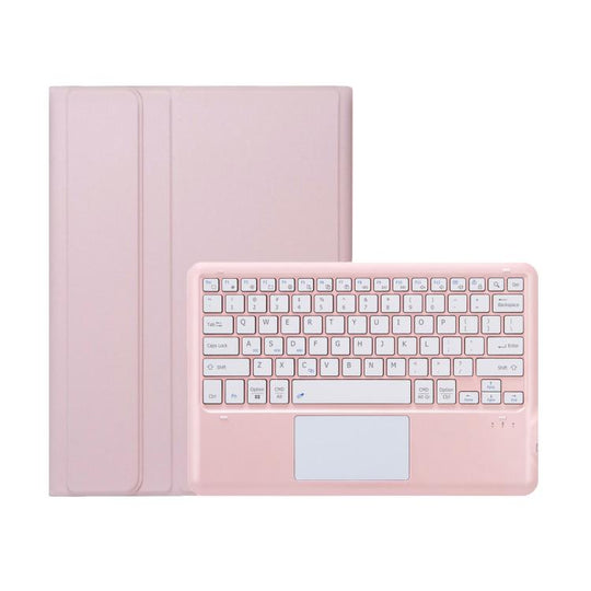 For Xiaomi Pad 7S Pro 12.5 inch Ultra-thin Detachable Bluetooth Keyboard Leather Tablet Case with Touchpad(Pink White)