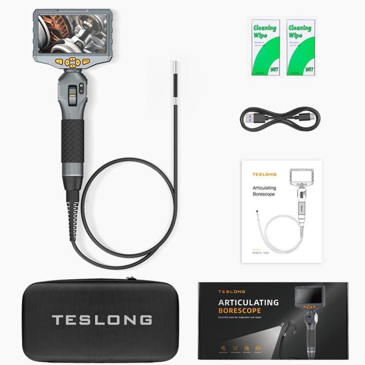 TESLONG TD500 5 Inch HD Large Screen Dual Steering Endoscope 1.55m Length, Model:6.5mm Single Lens -  by TESLONG | Online Shopping UK | buy2fix
