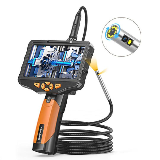 TESLONG NTS300 5 Inch Large Screen Industrial Endoscope Auto Repair Tools, Model:Rotating 8.5mm Dual Lens / 1m
