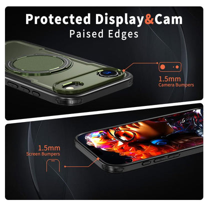 For iPhone Air Metal 360 Degree Rotation Holder MagSafe Phone Case(Olive Green) - iPhone Air Cases by buy2fix | Online Shopping UK | buy2fix