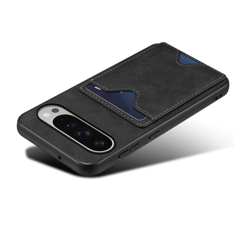 For Google Pixel 10 Pro XL Denior D06 PU Back Cover Card Slot Holder Phone Case(Black) - Google Cases by Denior | Online Shopping UK | buy2fix