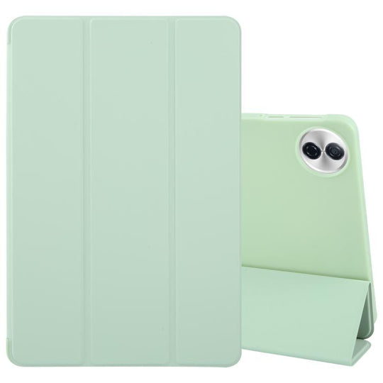 For Honor Pad 10 12.1 GEBEI 3-folding Holder Shockproof Flip Leather Tablet Case(Green)