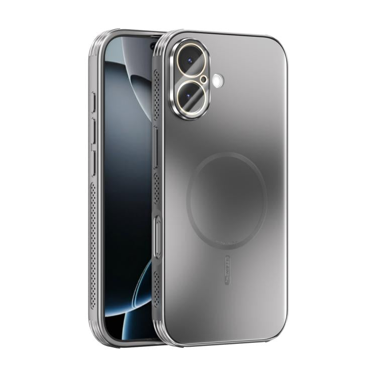 For iPhone 17 ABEEL Heat Dissipation Frosted MagSafe Phone Case with Lens Film(Silver) - iPhone 17 Cases by buy2fix | Online Shopping UK | buy2fix