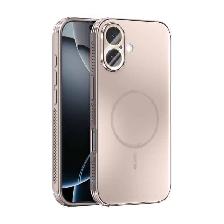 For iPhone 17 ABEEL Heat Dissipation Frosted MagSafe Phone Case with Lens Film(Rose Gold) - iPhone 17 Cases by buy2fix | Online Shopping UK | buy2fix