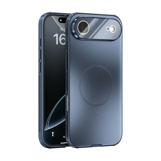 For iPhone Air ABEEL Heat Dissipation Frosted MagSafe Phone Case with Lens Film(Dark Blue)