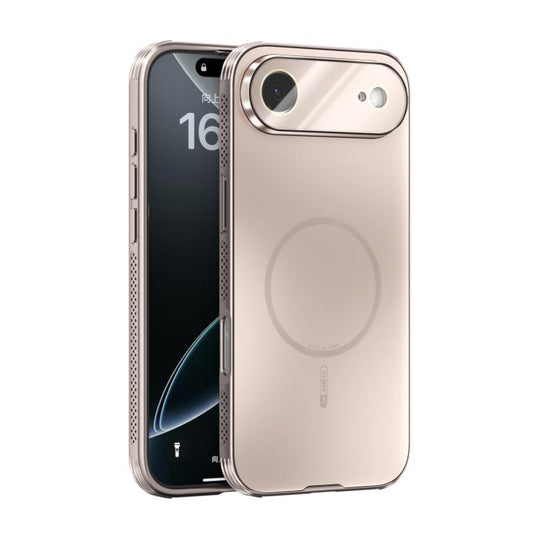 For iPhone Air ABEEL Heat Dissipation Frosted MagSafe Phone Case with Lens Film(Rose Gold)