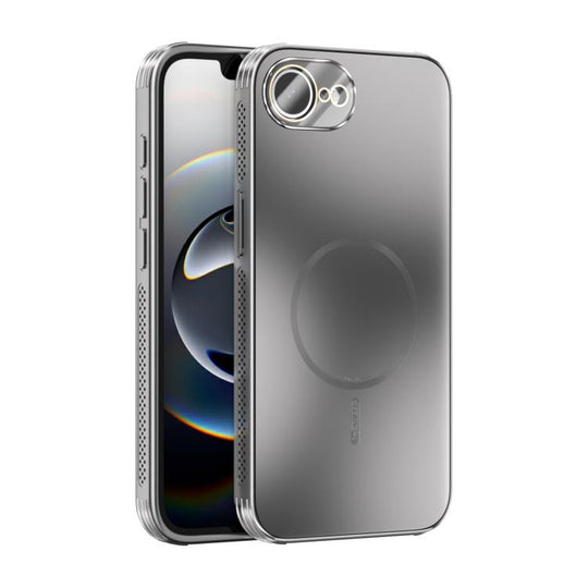 For iPhone 17e / 16e ABEEL Heat Dissipation Frosted MagSafe Phone Case with Lens Film(Silver)