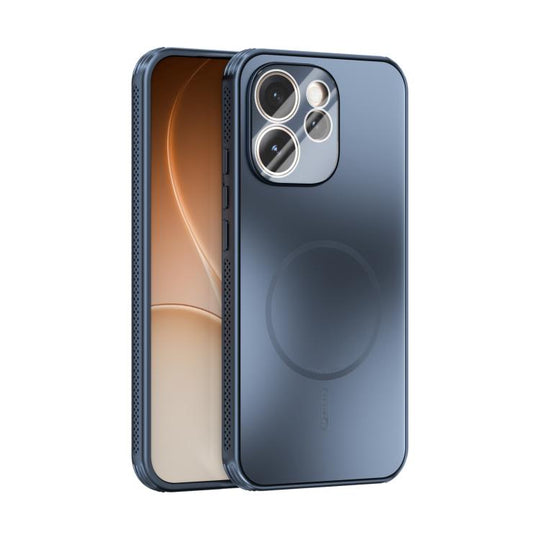For OPPO Reno15 Pro 5G Global ABEEL Heat Dissipation Frosted MagSafe Phone Case with Lens Film(Dark Blue)