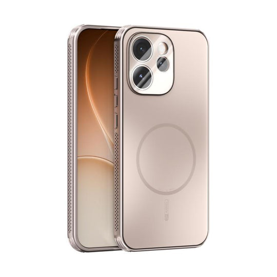 For OPPO Reno15 Pro 5G Global ABEEL Heat Dissipation Frosted MagSafe Phone Case with Lens Film(Rose Gold)
