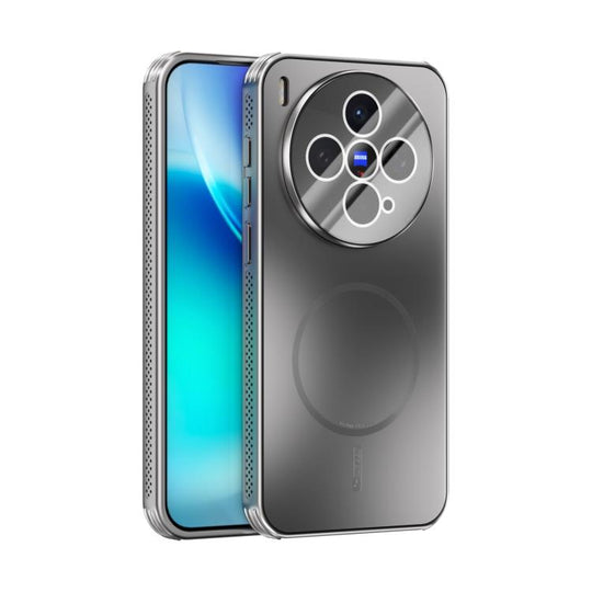 For vivo X300 ABEEL Heat Dissipation Frosted MagSafe Phone Case with Lens Film(Silver)