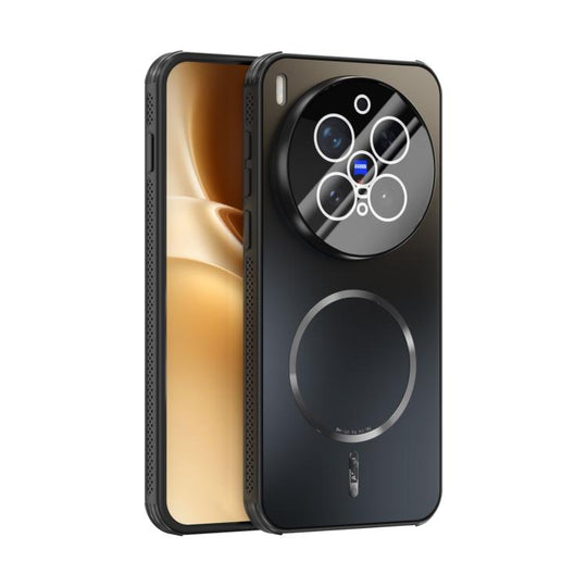 For vivo X300 Pro ABEEL Heat Dissipation Frosted MagSafe Phone Case with Lens Film(Black)