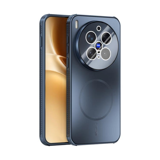 For vivo X300 Pro ABEEL Heat Dissipation Frosted MagSafe Phone Case with Lens Film(Dark Blue)