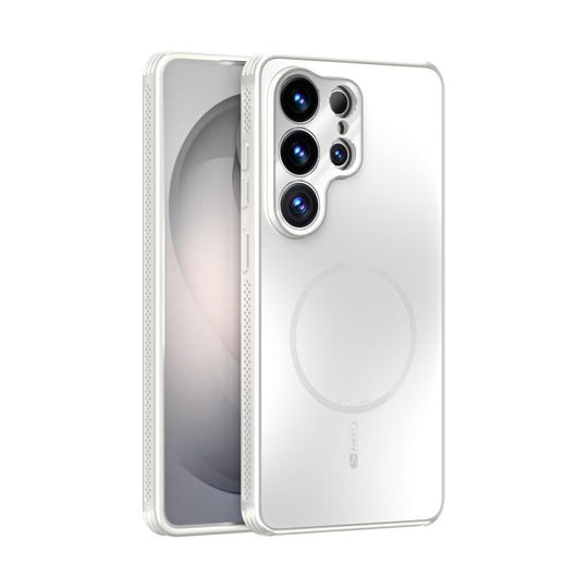 For Samsung Galaxy S26 Ultra 5G ABEEL Heat Dissipation Frosted MagSafe Phone Case with Lens Film(White)