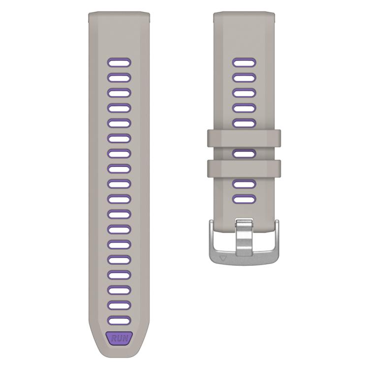 For Garmin Forerunner 970 Two Color Steel Buckle Silicone Watch Band(Sand Purple) - Watch Bands by buy2fix | Online Shopping UK | buy2fix